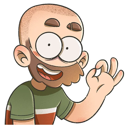 👌 Стикер «Bearded boy» для Telegram