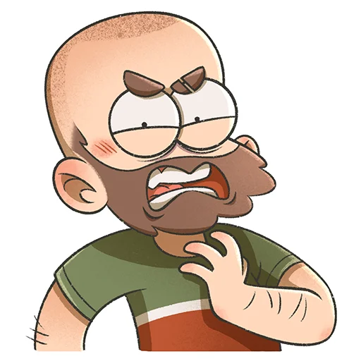 😬 Стикер «Bearded boy» для Telegram