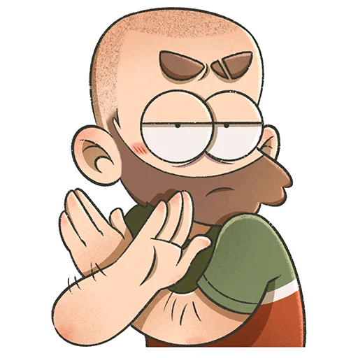 🙅‍♂️ Стикер «Bearded boy» для Telegram