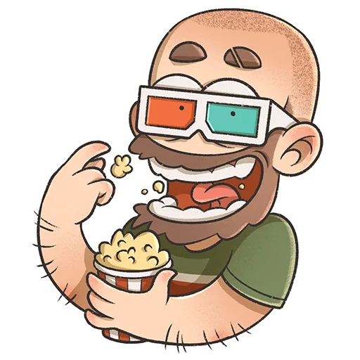 Стикерпак Bearded boy для Telegram