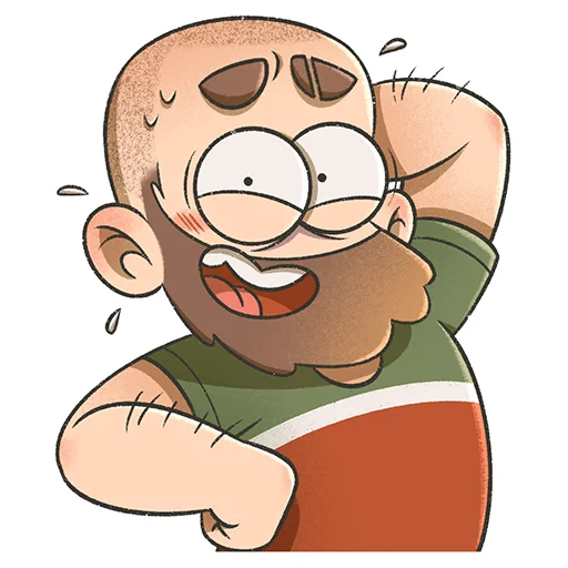 😅 Стикер «Bearded boy» для Telegram