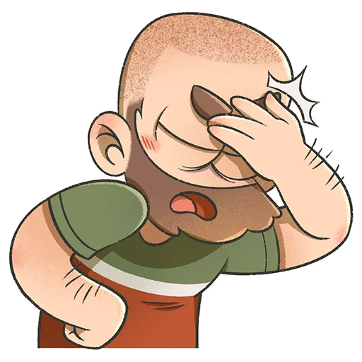 🤦‍♂️ Стикер «Bearded boy» для Telegram