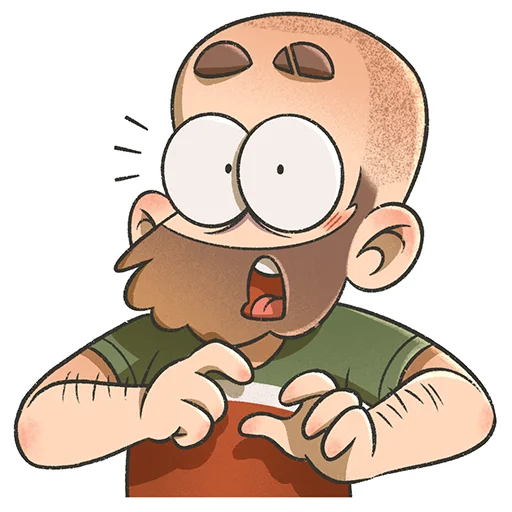 😲 Стикер «Bearded boy» для Telegram