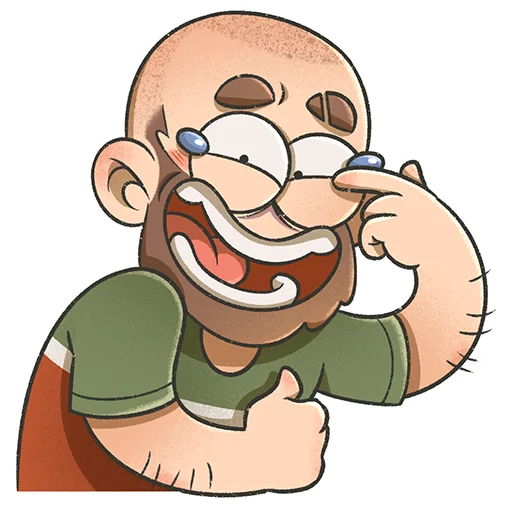 😄 Стикер «Bearded boy» для Telegram