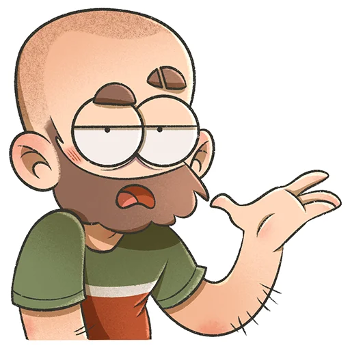 🙄 Стикер «Bearded boy» для Telegram