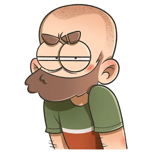 😑 Стикер «Bearded boy» для Telegram