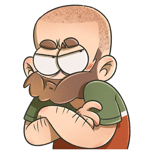 😡 Стикер «Bearded boy» для Telegram
