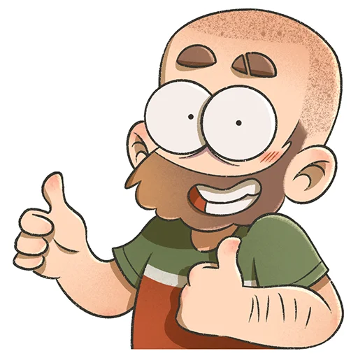 👍 Стикер «Bearded boy» для Telegram