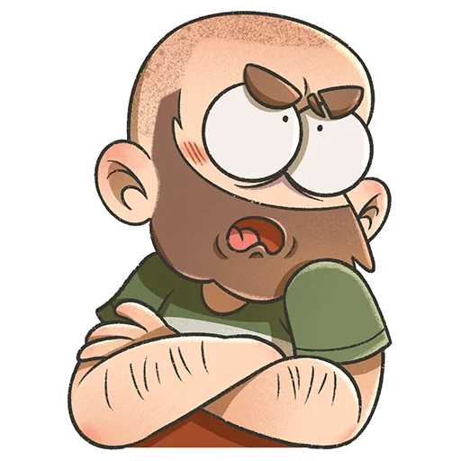🙄 Стикер «Bearded boy» для Telegram