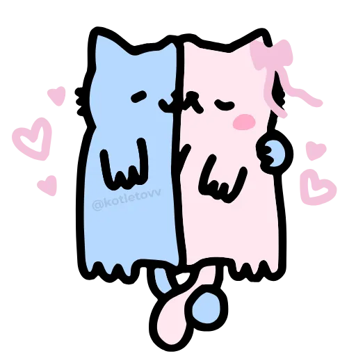 ❤️ Эмодзи «NUB NUB CAT STICK» для Telegram