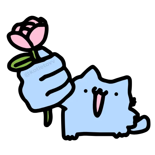 🌷 Эмодзи «NUB NUB CAT STICK» для Telegram