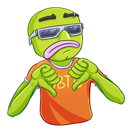 👎 Стикер «Pepe BTC» для Telegram
