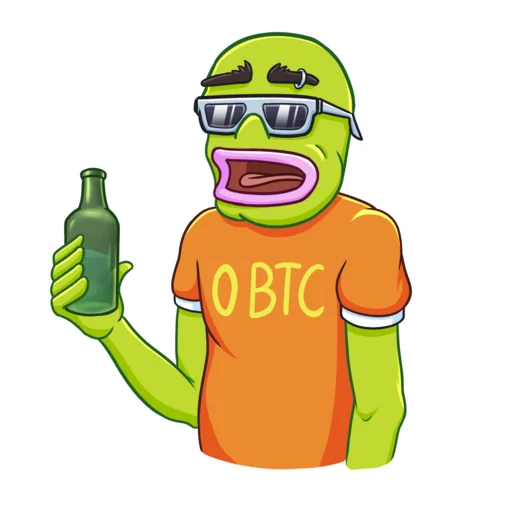👏 Стикер «Pepe BTC» для Telegram