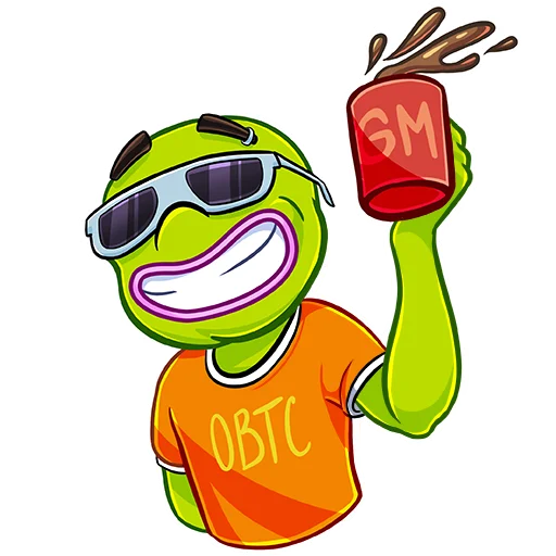 ☕️ Стикер «Pepe BTC» для Telegram