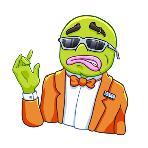 🧐 Стикер «Pepe BTC» для Telegram