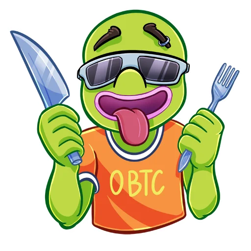 🥄 Стикер «Pepe BTC» для Telegram