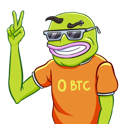 Стикерпак Pepe BTC для Telegram