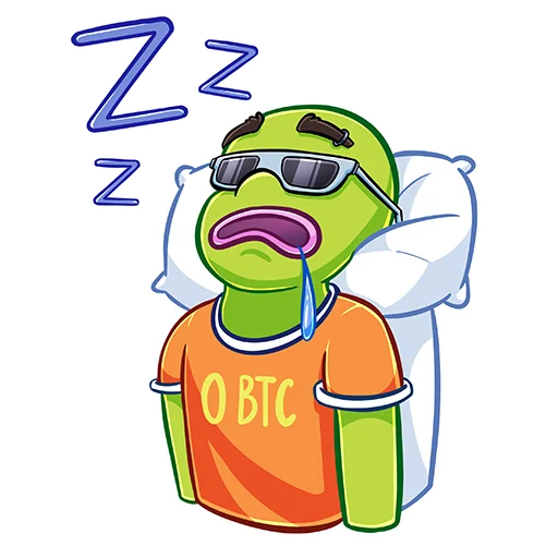 💤 Стикер «Pepe BTC» для Telegram