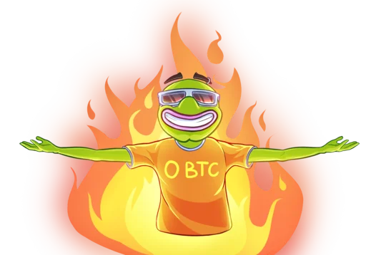 🔥 Стикер «Pepe BTC» для Telegram