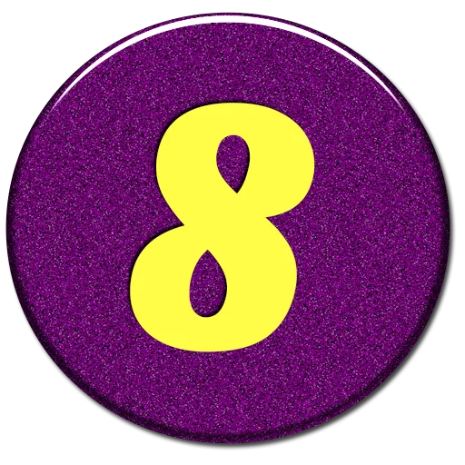 8️⃣ Стикер «Numbers 1 to 100» для Telegram