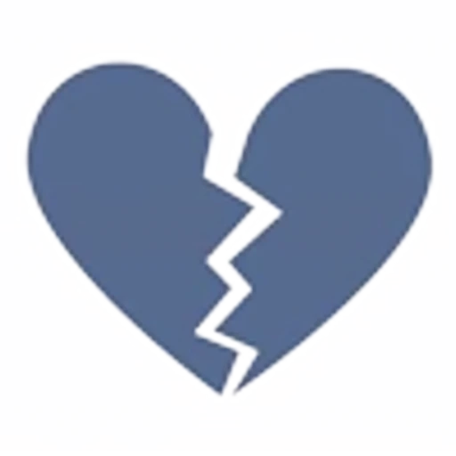 💔 Эмодзи «Буквы в синей обводке» для Telegram