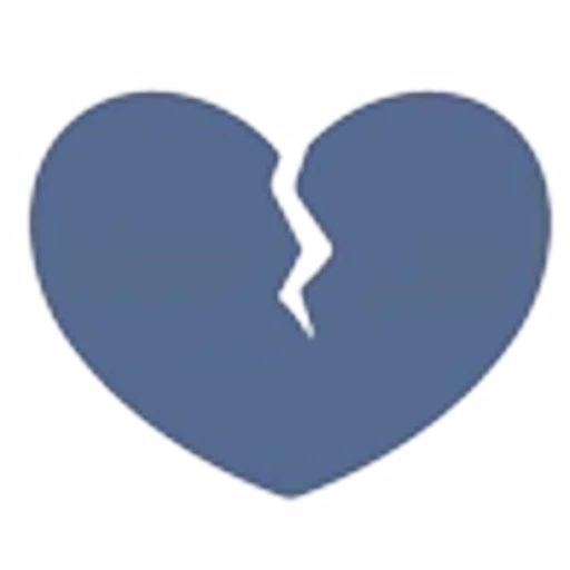 💔 Эмодзи «Буквы в синей обводке» для Telegram