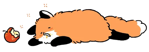 🍎 Стикер «Numsiri fox» для Telegram