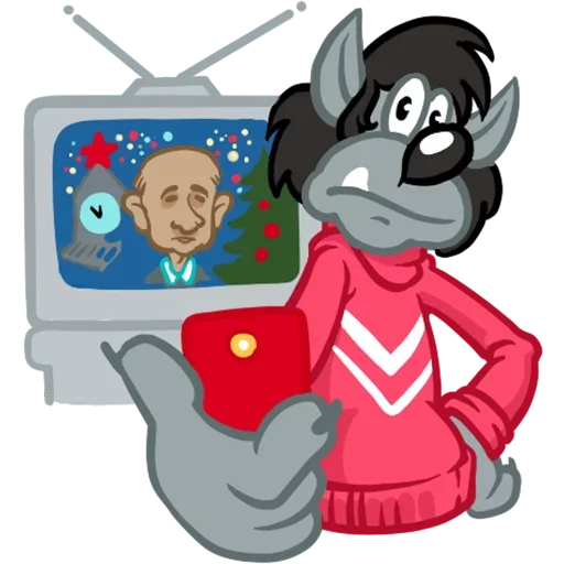 🤳 Стикер «Ну погоди, Новый Год!» для Telegram