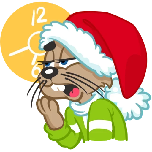 😴 Стикер «Ну погоди, Новый Год!» для Telegram