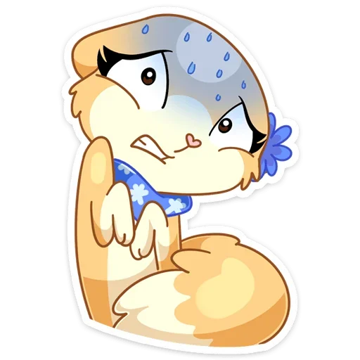 😰 Стикер «Рыжая Нура - стиль к Нуре» для Telegram