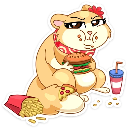 🍔 Стикер «Рыжая Нура - стиль к Нуре» для Telegram