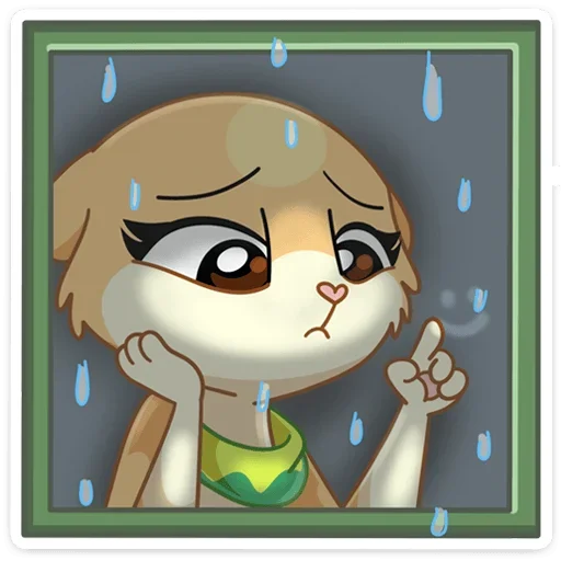 ☔️ Стикер «Рыжая Нура - стиль к Нуре» для Telegram