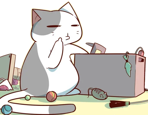 🐈 Стикер «Nyangami (kmvrt)» для Telegram