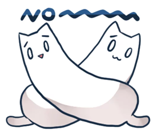 🙅 Стикер «Nyan Nyan White Nyan» для Telegram