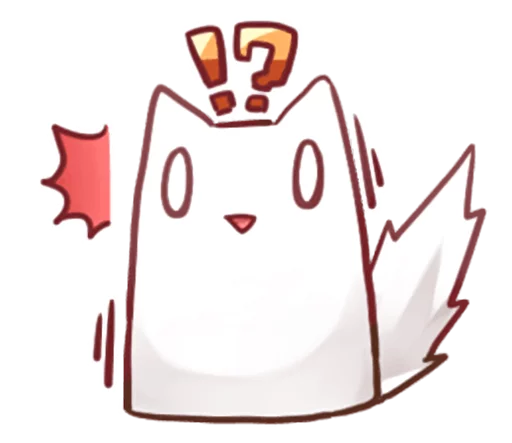 😳 Стикер «Nyan Nyan White Nyan» для Telegram