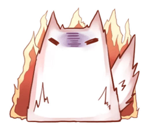 😡 Стикер «Nyan Nyan White Nyan» для Telegram