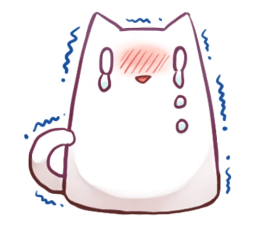 😭 Стикер «Nyan Nyan White Nyan» для Telegram