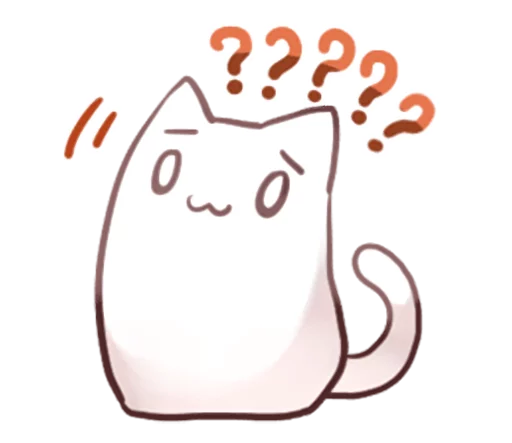❔ Стикер «Nyan Nyan White Nyan» для Telegram