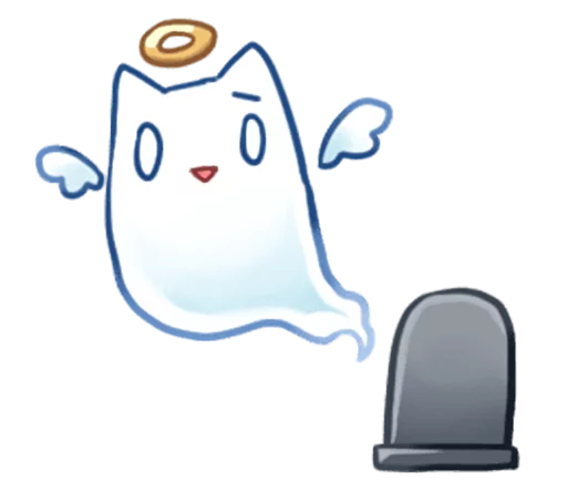 👻 Стикер «Nyan Nyan White Nyan» для Telegram