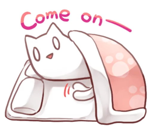 🛏 Стикер «Nyan Nyan White Nyan» для Telegram