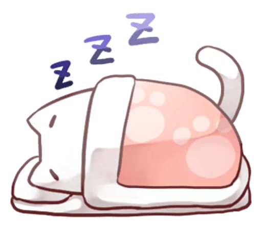 😴 Стикер «Nyan Nyan White Nyan» для Telegram
