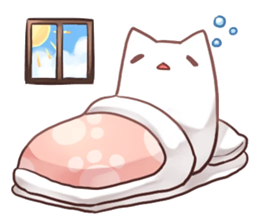 😪 Стикер «Nyan Nyan White Nyan» для Telegram