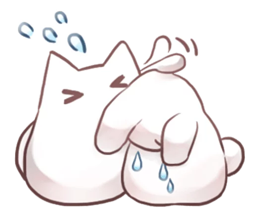 😭 Стикер «Nyan Nyan White Nyan» для Telegram