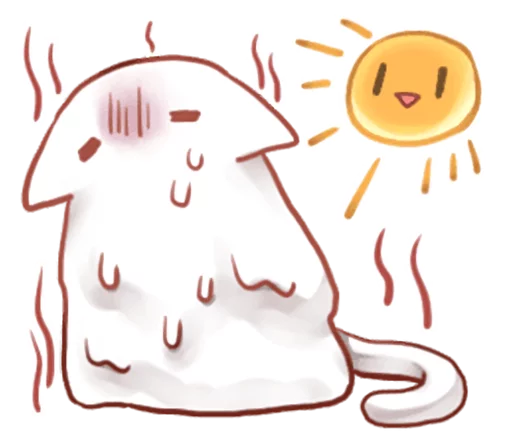 ☀ Стикер «Nyan Nyan White Nyan» для Telegram