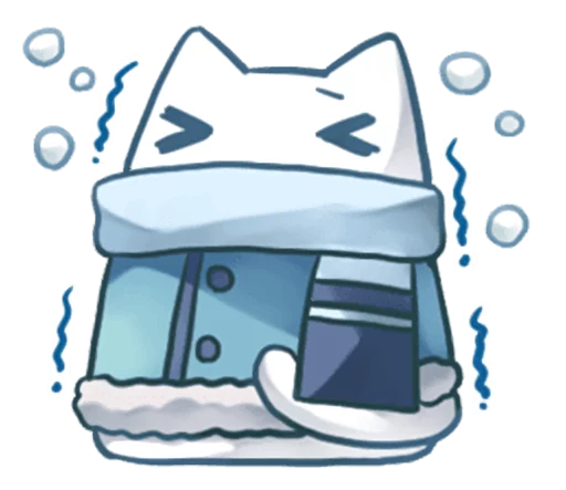 😣 Стикер «Nyan Nyan White Nyan» для Telegram