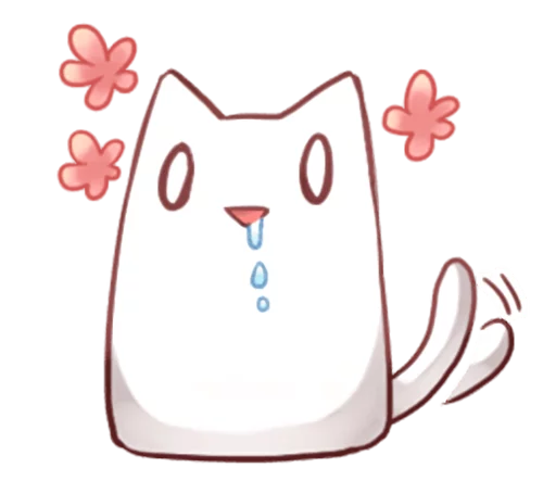 🤤 Стикер «Nyan Nyan White Nyan» для Telegram