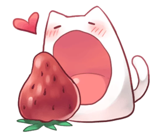 🍓 Стикер «Nyan Nyan White Nyan» для Telegram
