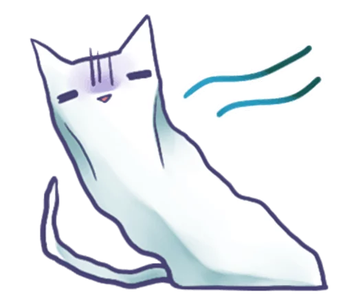 😨 Стикер «Nyan Nyan White Nyan» для Telegram