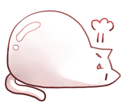 😌 Стикер «Nyan Nyan White Nyan» для Telegram