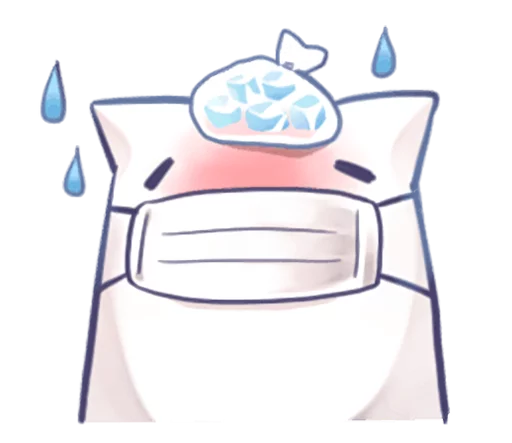 😷 Стикер «Nyan Nyan White Nyan» для Telegram